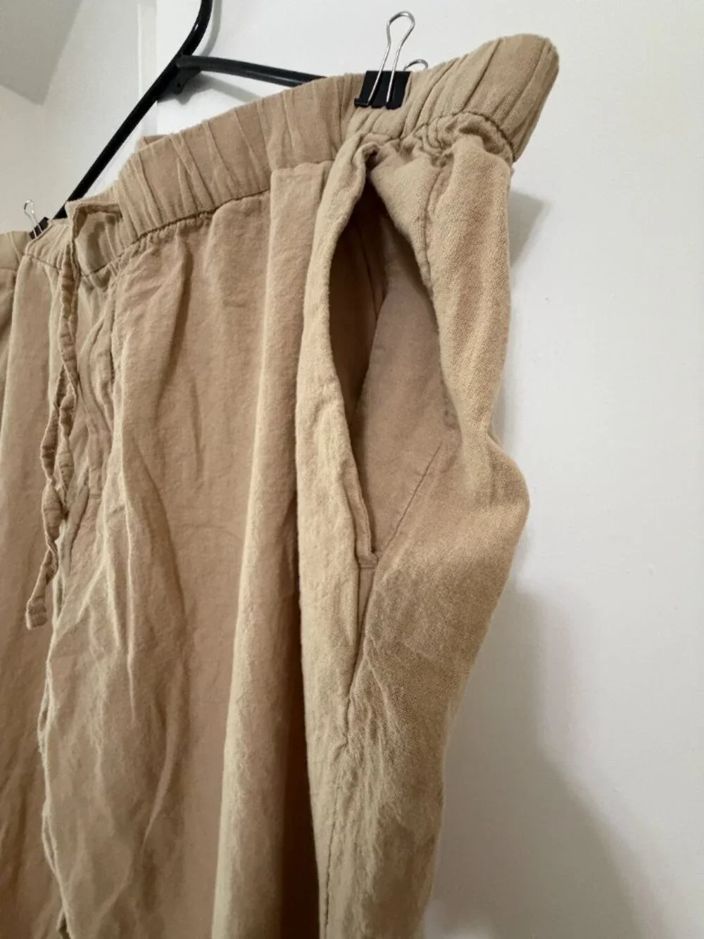 Men's H&M Regular Fit Linen Pants size XXL Khaki